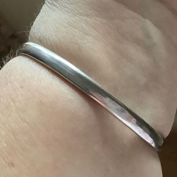 STERLING SILVER 925 RED CARNELIAN BANGLE WOMAN BRACELET - Picture 9 of 11